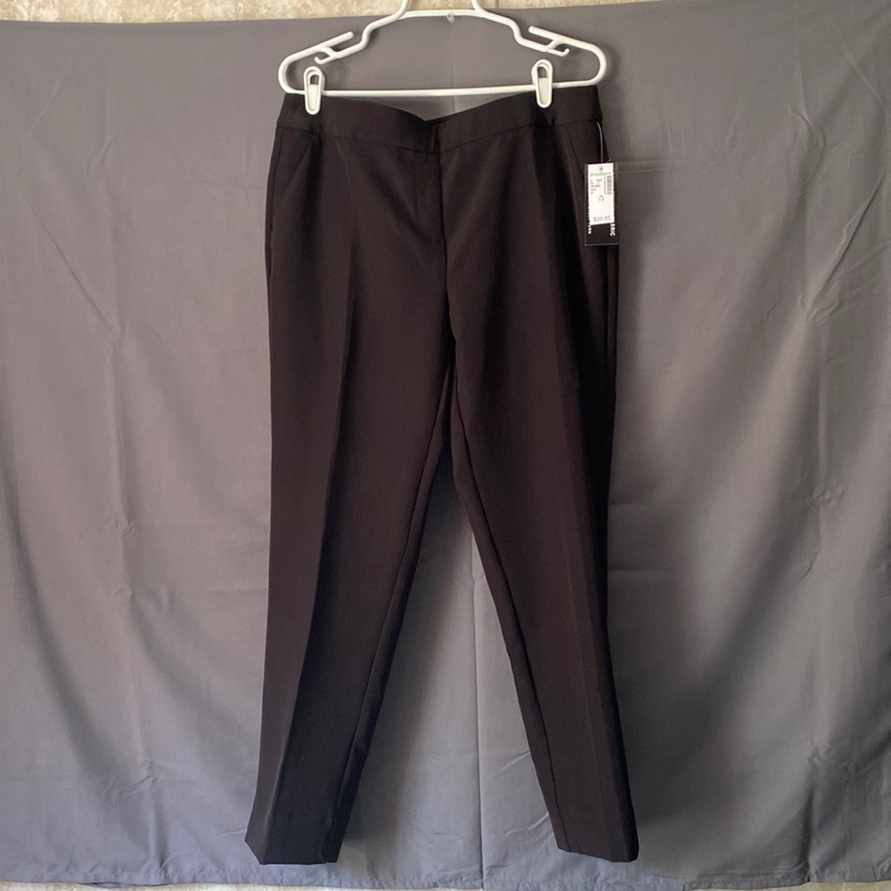 Size 12 Black 4 Way Stretch Classic Fit Ankle Dress Pants - NWT